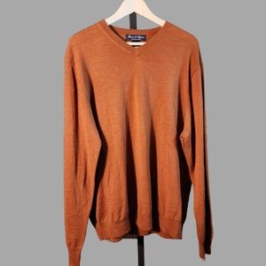 Vintage Davis and Squire Rust V-Neck Sweater